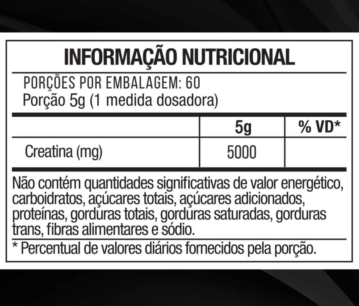 Creatina Soldiers - tabela